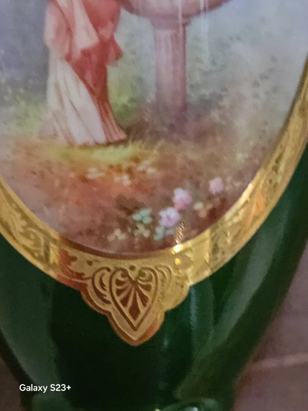 RARE ANTIQUE W.G. & Co William Guerin Limoges FRENCH PORCELAIN HANDPAINTED Vase